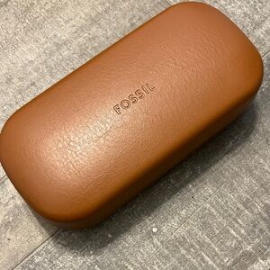 Fossil Tan Leather Glasses Sunglasses Accessory Case